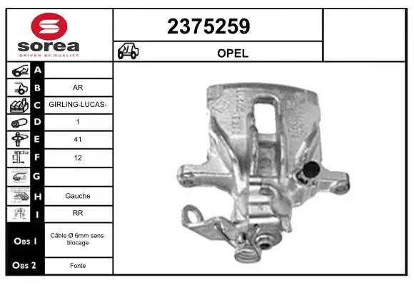 Handler.Part Brake caliper EAI 2375259 1