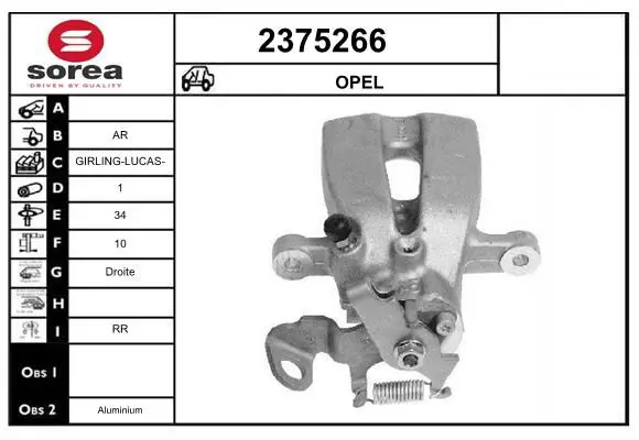 Handler.Part Brake caliper EAI 2375266 1