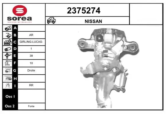 Handler.Part Brake caliper EAI 2375274 1