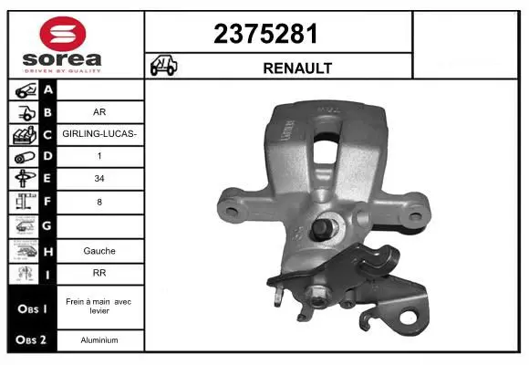 Handler.Part Brake caliper EAI 2375281 1