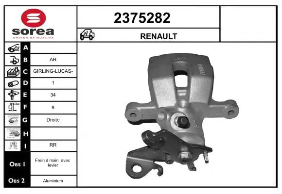 Handler.Part Brake caliper EAI 2375282 1