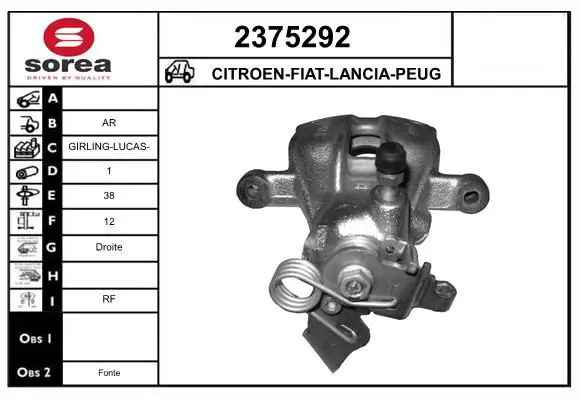 Handler.Part Brake caliper EAI 2375292 1