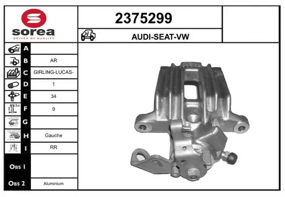 Handler.Part Brake caliper EAI 2375299 1