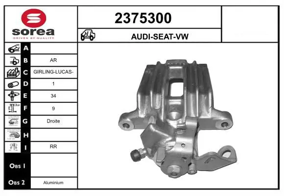 Handler.Part Brake caliper EAI 2375300 1