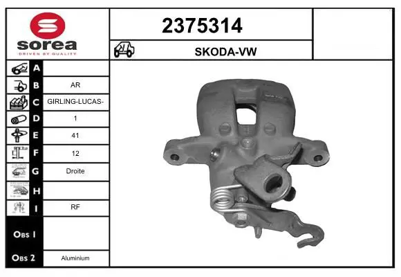 Handler.Part Brake caliper EAI 2375314 1