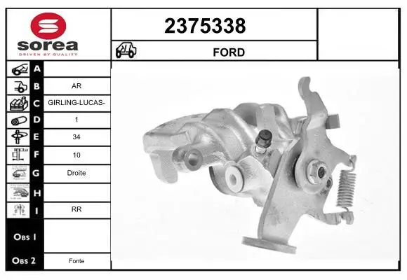 Handler.Part Brake caliper EAI 2375338 1