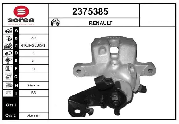 Handler.Part Brake caliper EAI 2375385 1