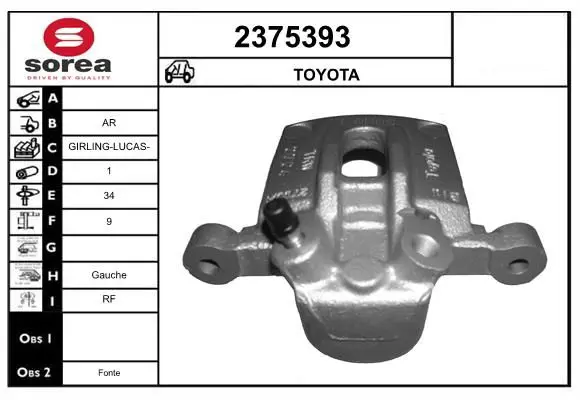 Handler.Part Brake caliper EAI 2375393 1