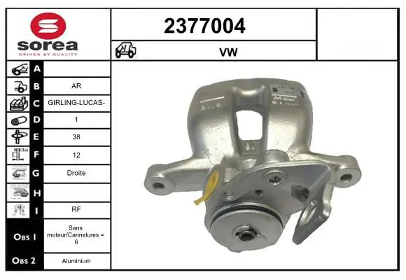 Handler.Part Brake caliper EAI 2377004 1