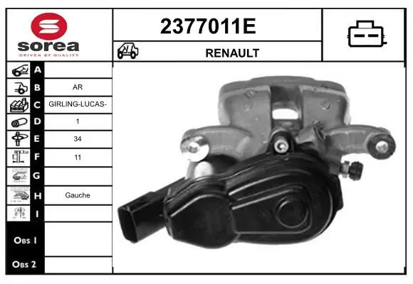 Handler.Part Brake caliper EAI 2377011E 1