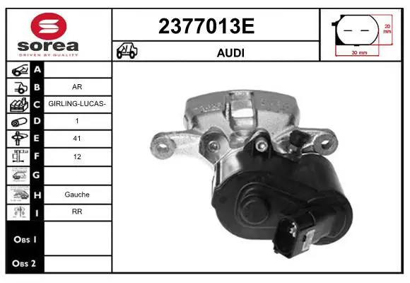 Handler.Part Brake caliper EAI 2377013E 1