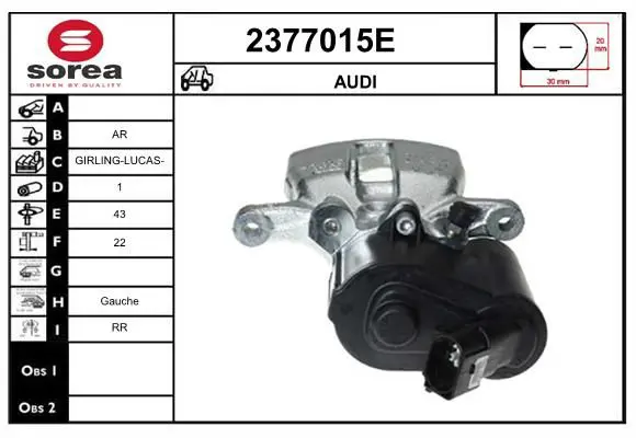 Handler.Part Brake caliper EAI 2377015E 1