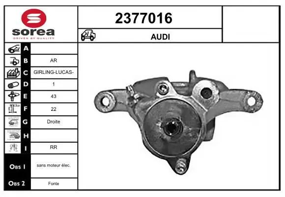 Handler.Part Brake caliper EAI 2377016 1