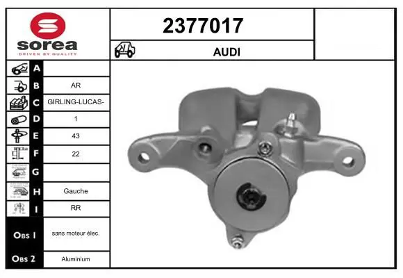 Handler.Part Brake caliper EAI 2377017 1