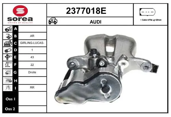 Handler.Part Brake caliper EAI 2377018E 1