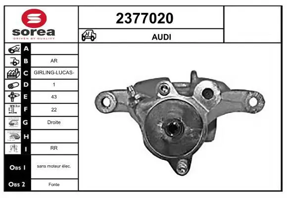 Handler.Part Brake caliper EAI 2377020 1