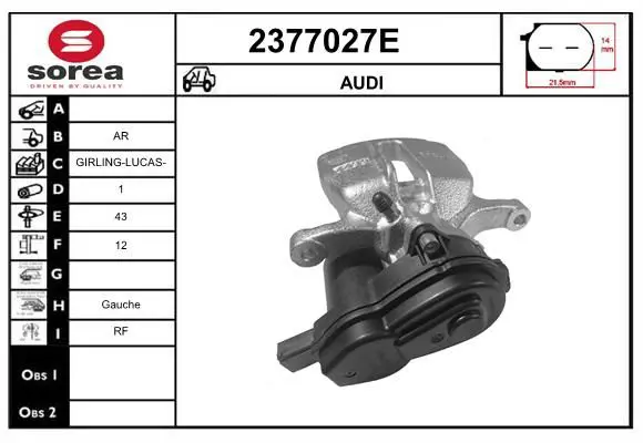 Handler.Part Brake caliper EAI 2377027E 1