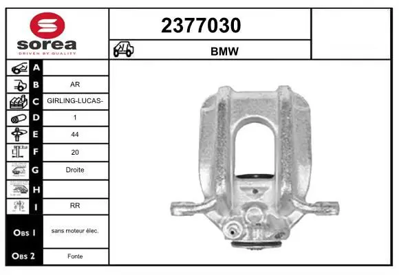 Handler.Part Brake caliper EAI 2377030 1