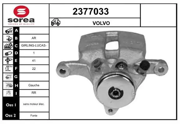 Handler.Part Brake caliper EAI 2377033 1