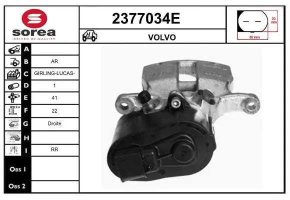 Handler.Part Brake caliper EAI 2377034E 1