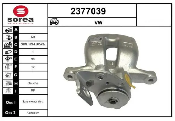 Handler.Part Brake caliper EAI 2377039 1