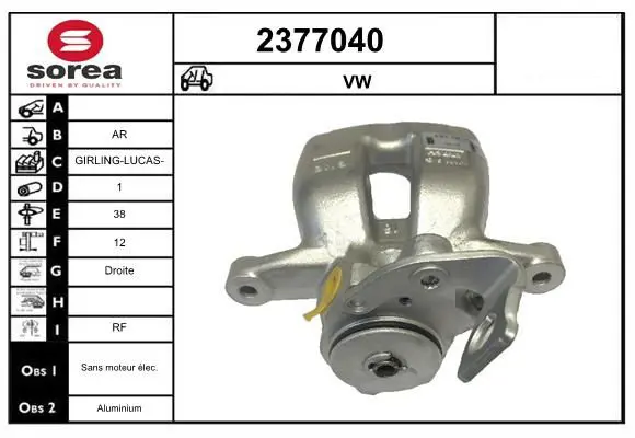 Handler.Part Brake caliper EAI 2377040 1