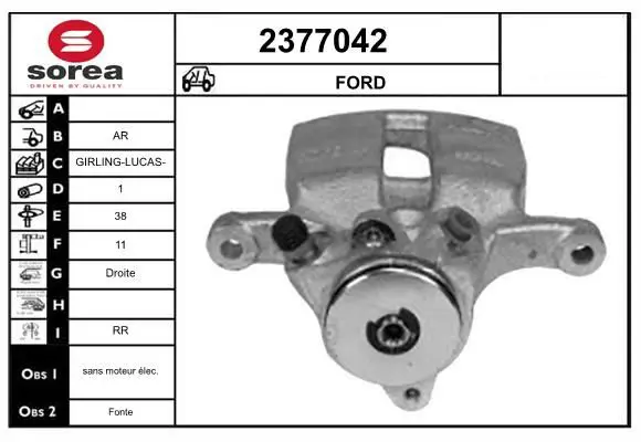 Handler.Part Brake caliper EAI 2377042 1