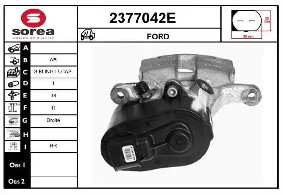 Handler.Part Brake caliper EAI 2377042E 1