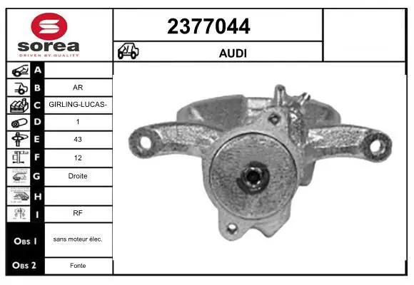 Handler.Part Brake caliper EAI 2377044 1