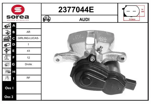 Handler.Part Brake caliper EAI 2377044E 1