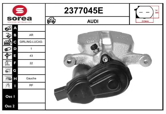 Handler.Part Brake caliper EAI 2377045E 1