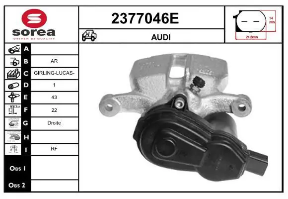 Handler.Part Brake caliper EAI 2377046E 1