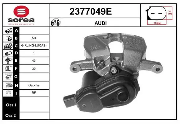 Handler.Part Brake caliper EAI 2377049E 1