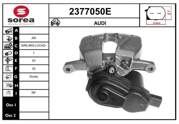 Handler.Part Brake caliper EAI 2377050E 1