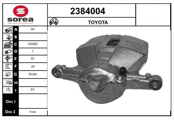 Handler.Part Brake caliper EAI 2384004 1