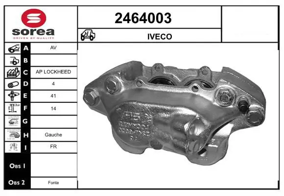 Handler.Part Brake caliper EAI 2464003 1