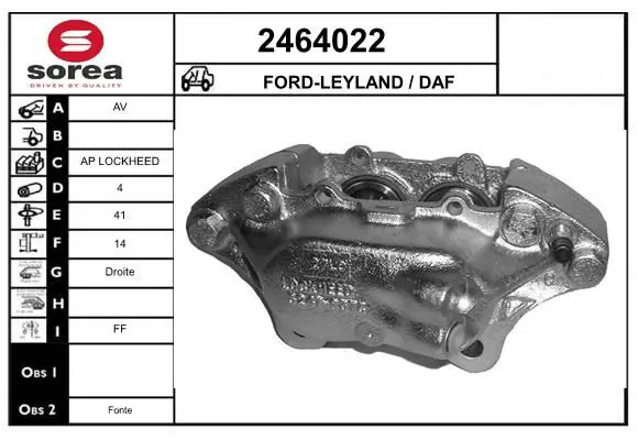 Handler.Part Brake caliper EAI 2464022 1