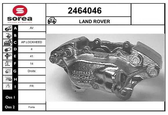 Handler.Part Brake caliper EAI 2464046 1