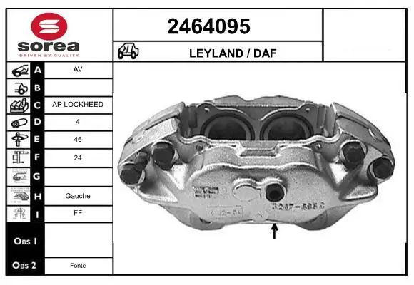 Handler.Part Brake caliper EAI 2464095 1