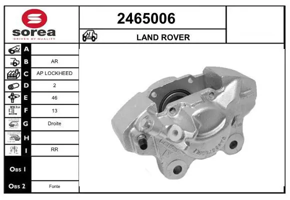 Handler.Part Brake caliper EAI 2465006 1