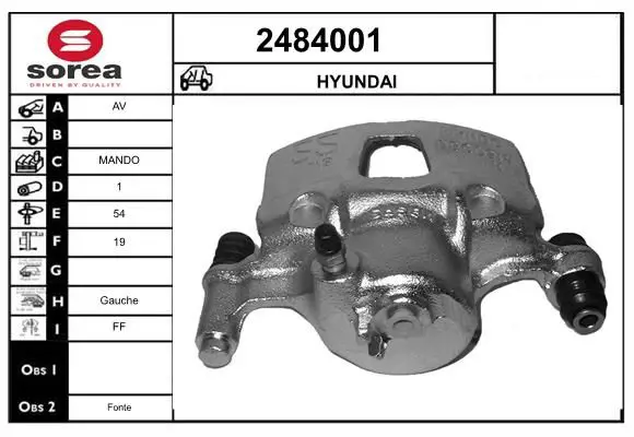 Handler.Part Brake caliper EAI 2484001 1