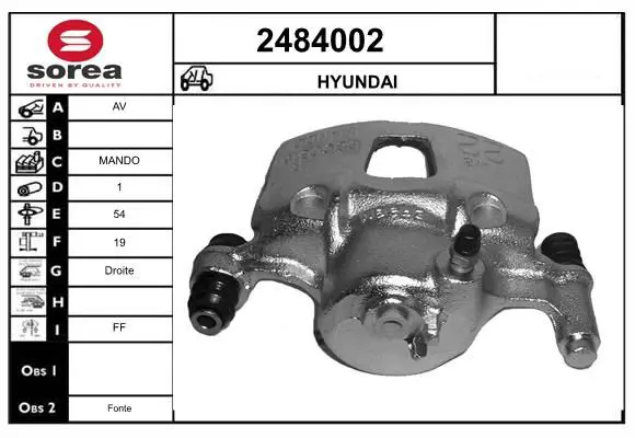 Handler.Part Brake caliper EAI 2484002 1