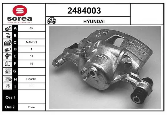 Handler.Part Brake caliper EAI 2484003 1