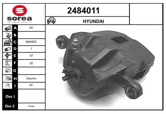 Handler.Part Brake caliper EAI 2484011 1