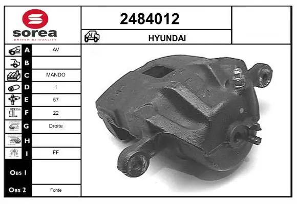 Handler.Part Brake caliper EAI 2484012 1