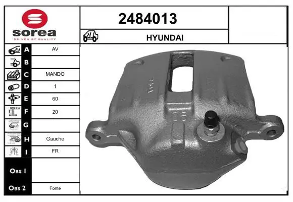 Handler.Part Brake caliper EAI 2484013 1