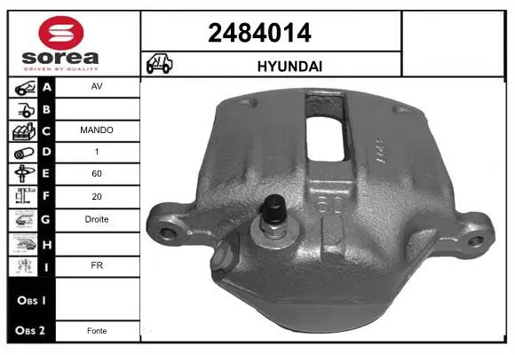 Handler.Part Brake caliper EAI 2484014 1