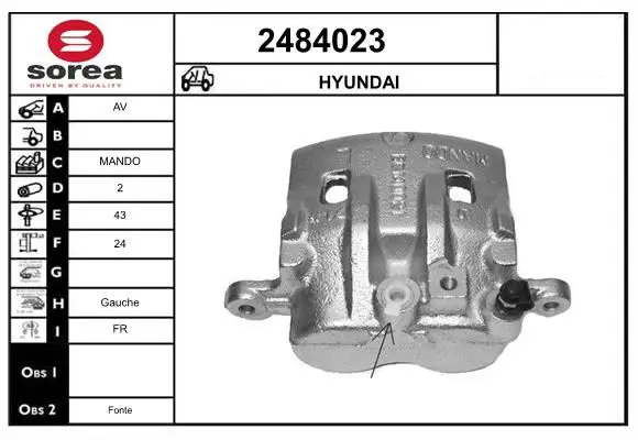 Handler.Part Brake caliper EAI 2484023 1