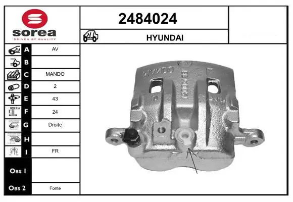 Handler.Part Brake caliper EAI 2484024 1