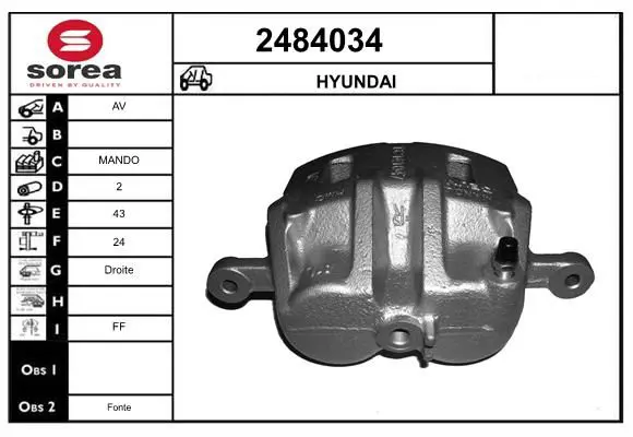 Handler.Part Brake caliper EAI 2484034 1